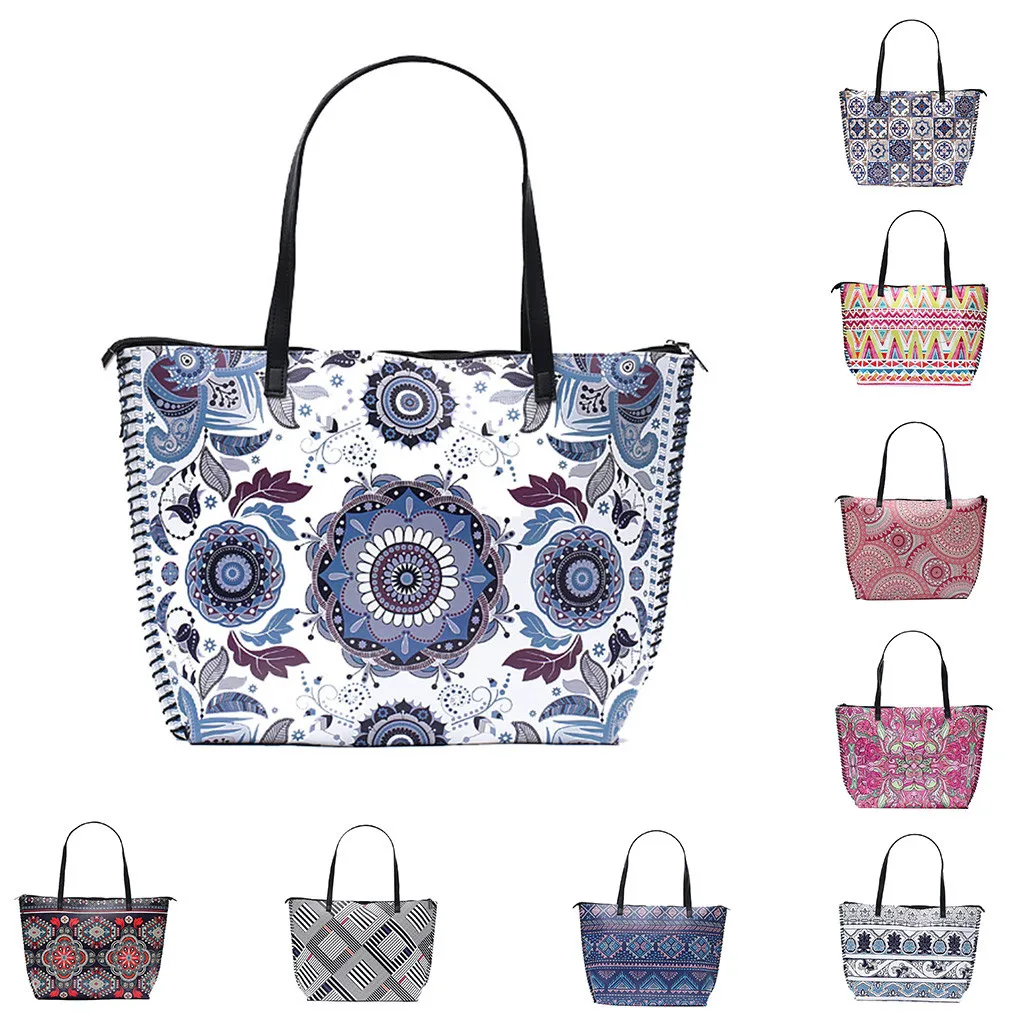 Женская сумка тоут в китайском стиле вместительная для покупок ручной работы