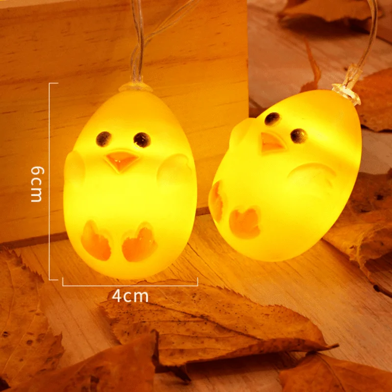 

LED Easter Little Yellow Chicken Light String Bedroom Decoration Light Chain Christmas Outdoor Party Curtain Fairy Garden