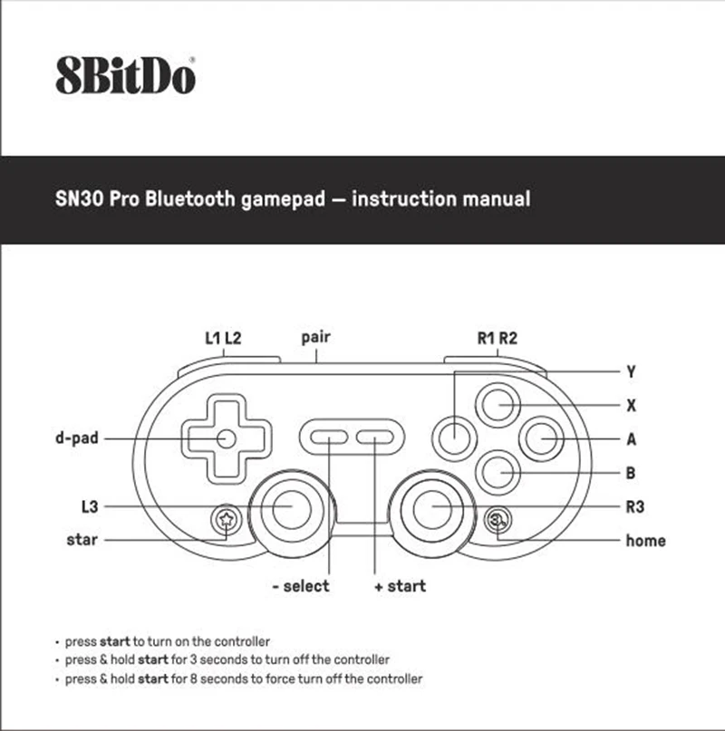 WUIYBN 8BitDo SN30 Pro GB SN версия Геймпад контроллер для Windows Android macOS nintendo Джойстик-переключатель