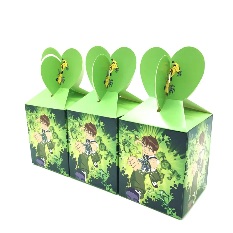

44Pcs Disney Ben 10 Cartoon Kids Birthday Party Disposable Decorations Party Blow Outs Cups Plates Ben 10 Candy Box Sets