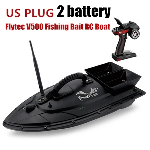 US 2 battery Flytec V500 Радиоуправляемая лодка для прикормки рыбы, дистанция до 500 м - Цвет: US 2 battery