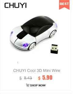 CHUYI Автомобильная беспроводная мышь спортивная машина 2,4 ГГц USB оптическая компьютерная мышь 3D Mause Gamer для ПК ноутбука подарок