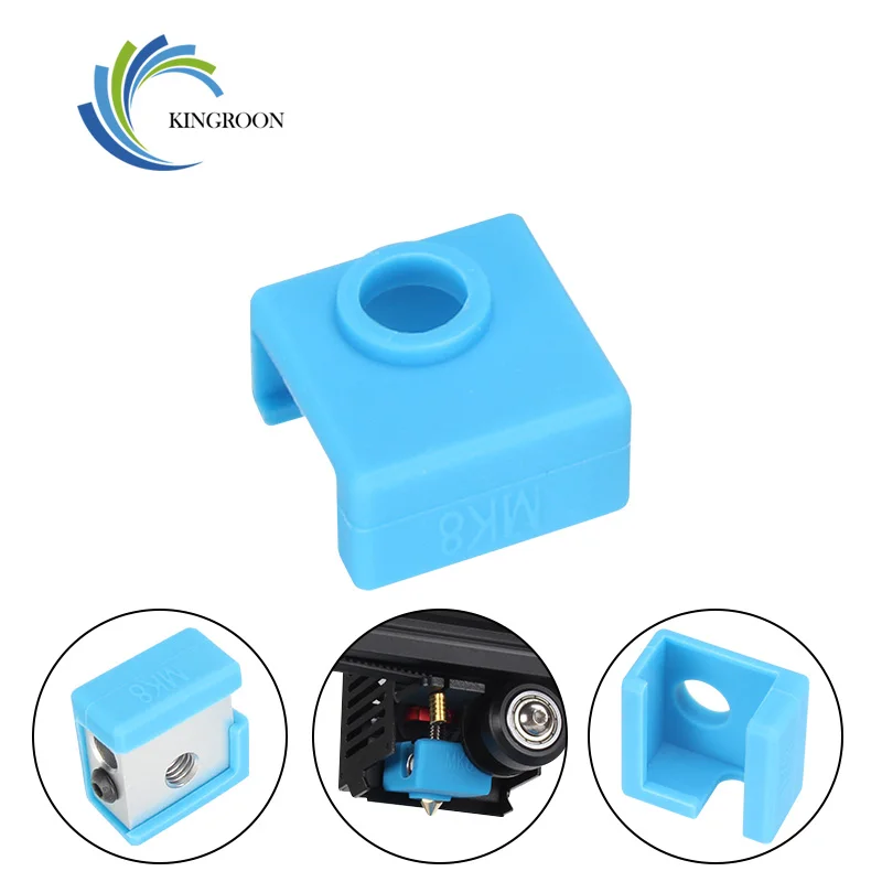 

KINGROON MK7 MK8 Heated Block Cover Protective Silicone Sock Cover 3D Printer Heated Block Hot End Sock 3D Printer Parts