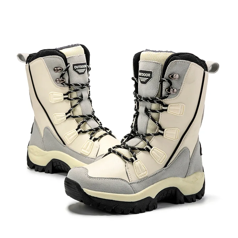 

2019 Fashion Women Boots High Quality Mid-Calf Winter Snow Boots Women Lace-up Comfortable Outdoor Non-slip Rain Boots