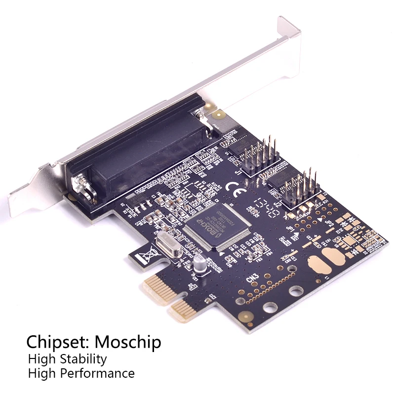 Адаптер последовательный DB9 RS232 параллельный DB25 PCIe адаптер 2 порта материал для