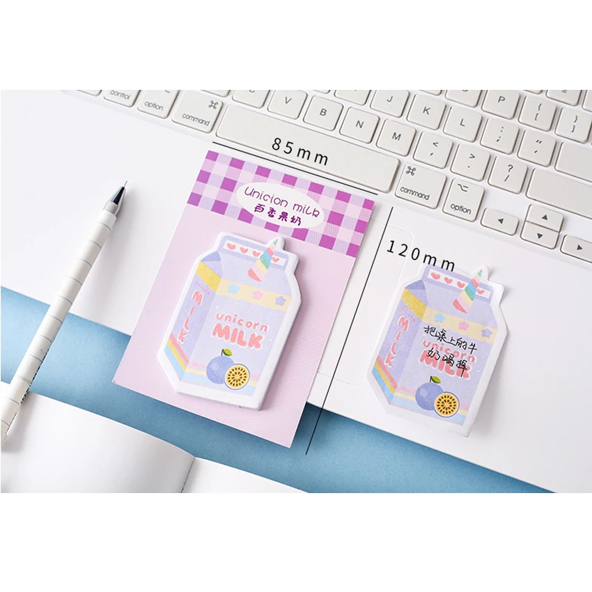 

30pcs Cartoon Milk canned jelly juice memo sticker Paste Memo pad Notepad Tools to create surprises for Girl friend