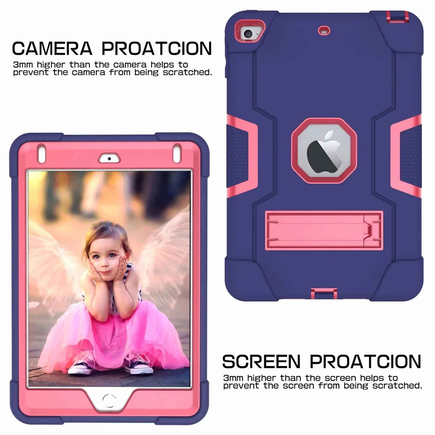 

Heavy Armor Shochproof Kids Silicone Cover Case for iPad mini 5 mini 4 7.9 inch A2133 A2124 A2126 A2125 A1538 A1550 Tablet Shell