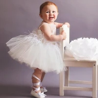cute baby girls dresses white tulle feather infant girl 1 year birthday dress kid toddler christening dress