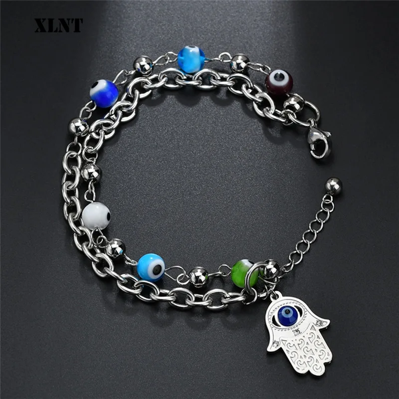 XLNT унисекс винтажные браслеты ручной работы Хамса браслет с дизайном Фатима