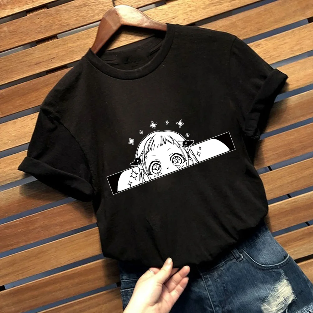 

Men Women T-shirt Tops Kawaii Toilet-Bound Hanako-kun T-shirt Crew Neck Fitted Soft Anime Manga Tee Shirt