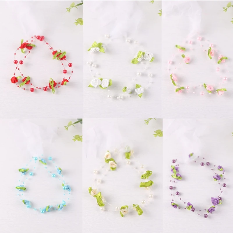 

Baby Flower Faux Pearl Headband Princess Headwear Photography Props Hair Band