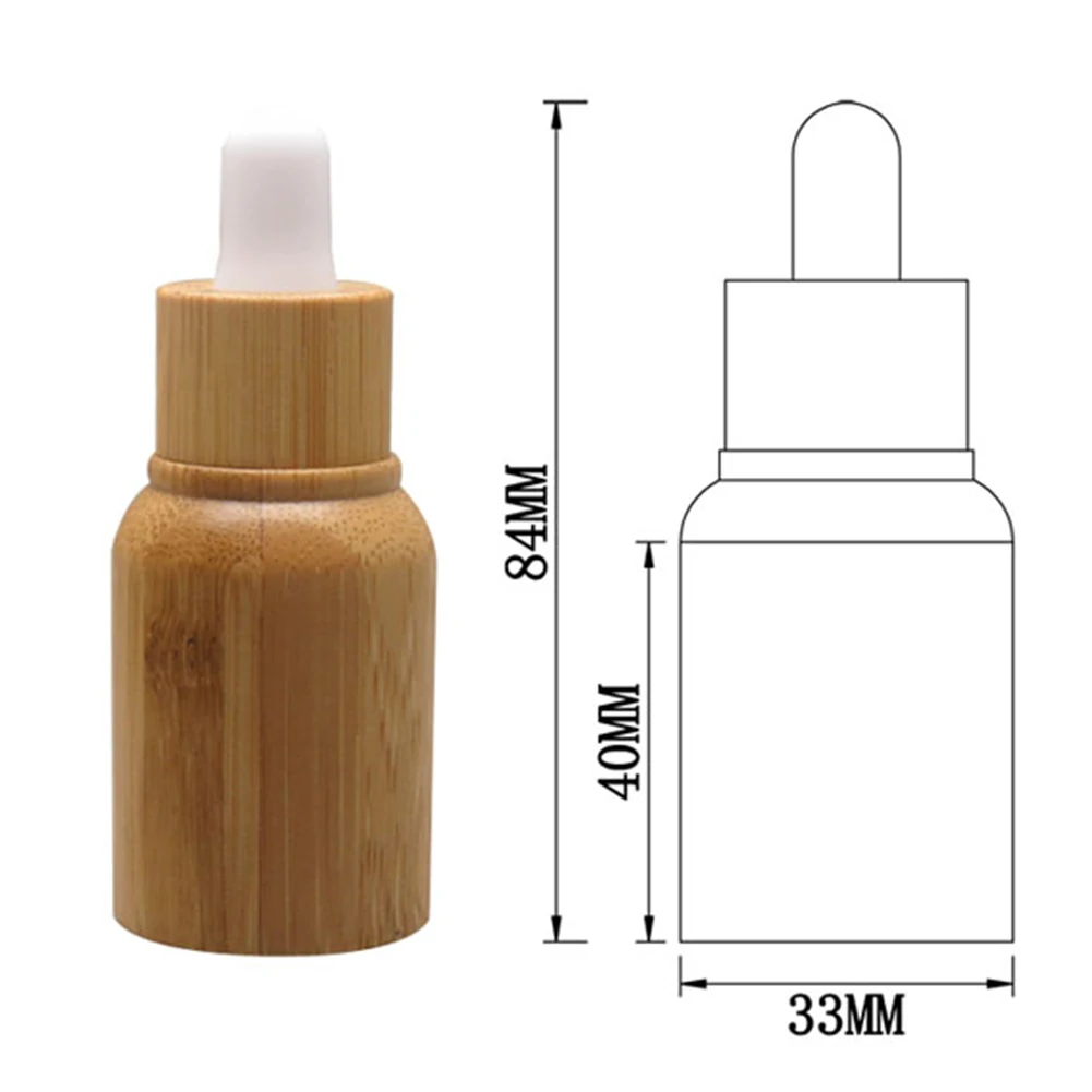 20Pcs Wooden Glass Essential Oil Bottles for Aromatherapy Perfume Samples Dispenser 10ml Vials With Cap Dropper M7 | Красота и