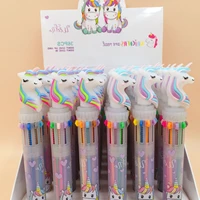 cute unicorn power 10 colors chunky ballpoint pen kawaii rollerball pen school office supply gift stationery papelaria escolar
