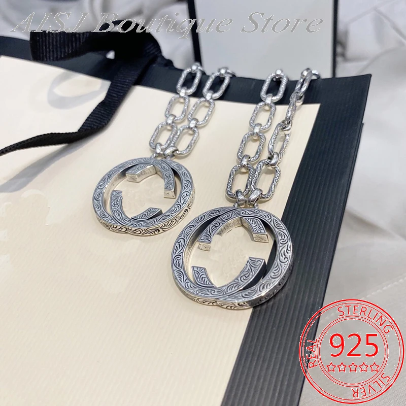 

Женское ожерелье из серебра пробы, в стиле ретро