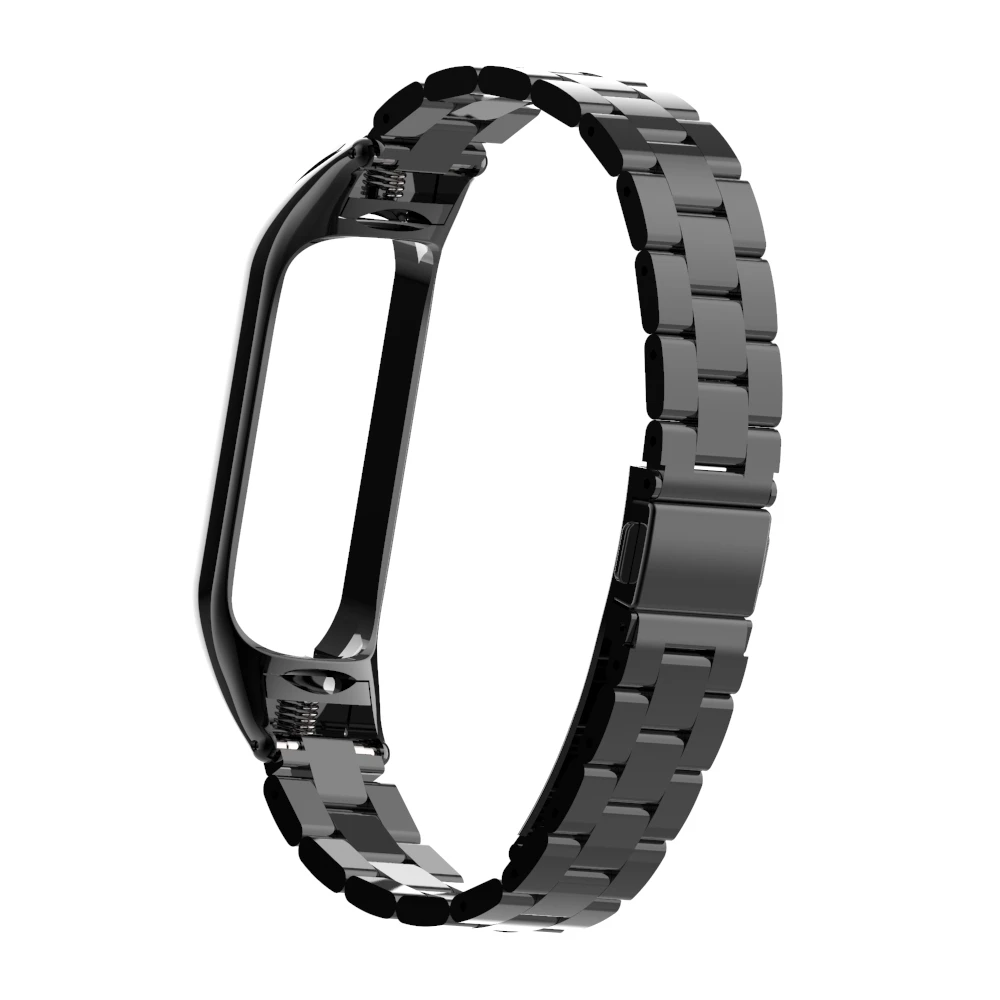 Ремешок из нержавеющей стали Mi Band 4, умный ремешок для часов для Xiaomi Mi Band 4, 3, Band 3, металлический браслет на запястье для Xiaomi Mi Band 2 Mi4