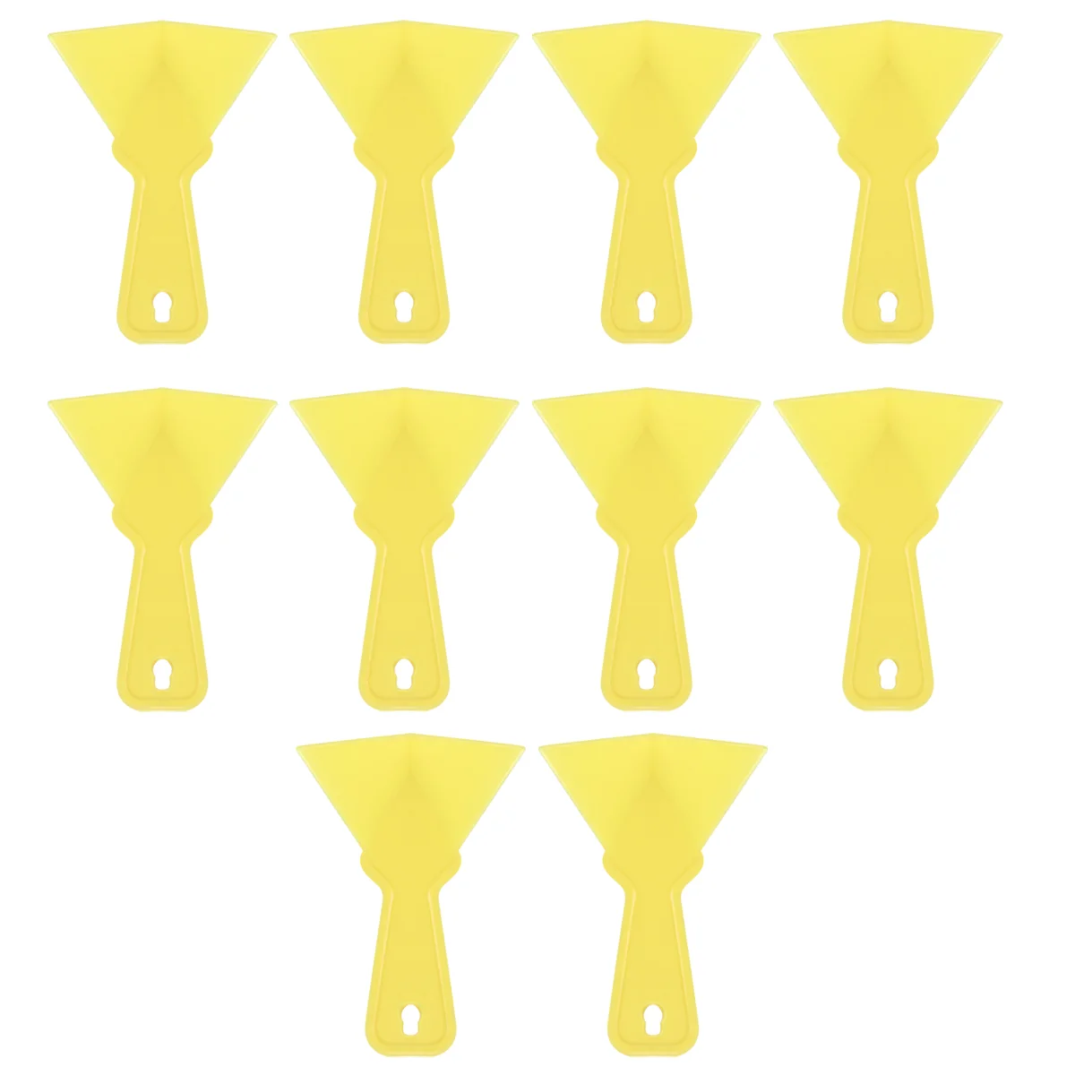 

10pcs Plastic Drywall Corner Scraper Finisher Cleaning Stucco Removal Builder Tool For Home (Yellow)
