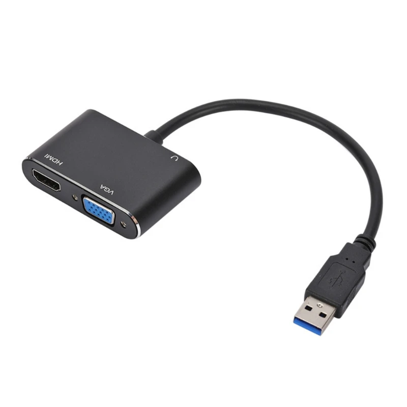 

2021 Новый многоэкранный видеоконвертер USB в VGA адаптер, USB 3,0 для адаптера для настольного компьютера, ноутбука, монитора, проектора, HDTV