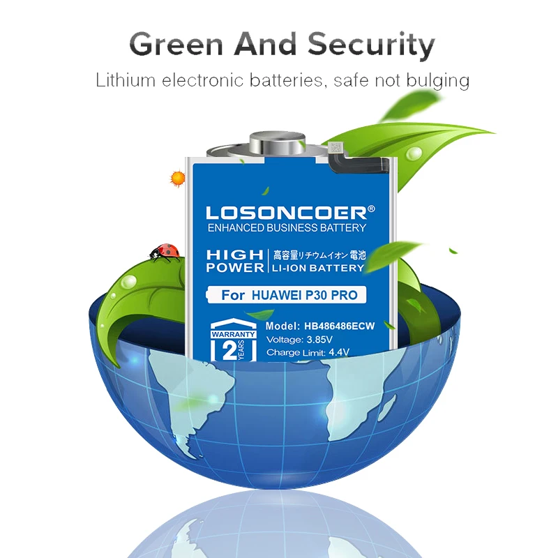 Аккумулятор LOSONCOER HB486486ECW 4600 мАч для Huawei P30 Pro P30Pro Mate20 Mate 20 | Мобильные телефоны и