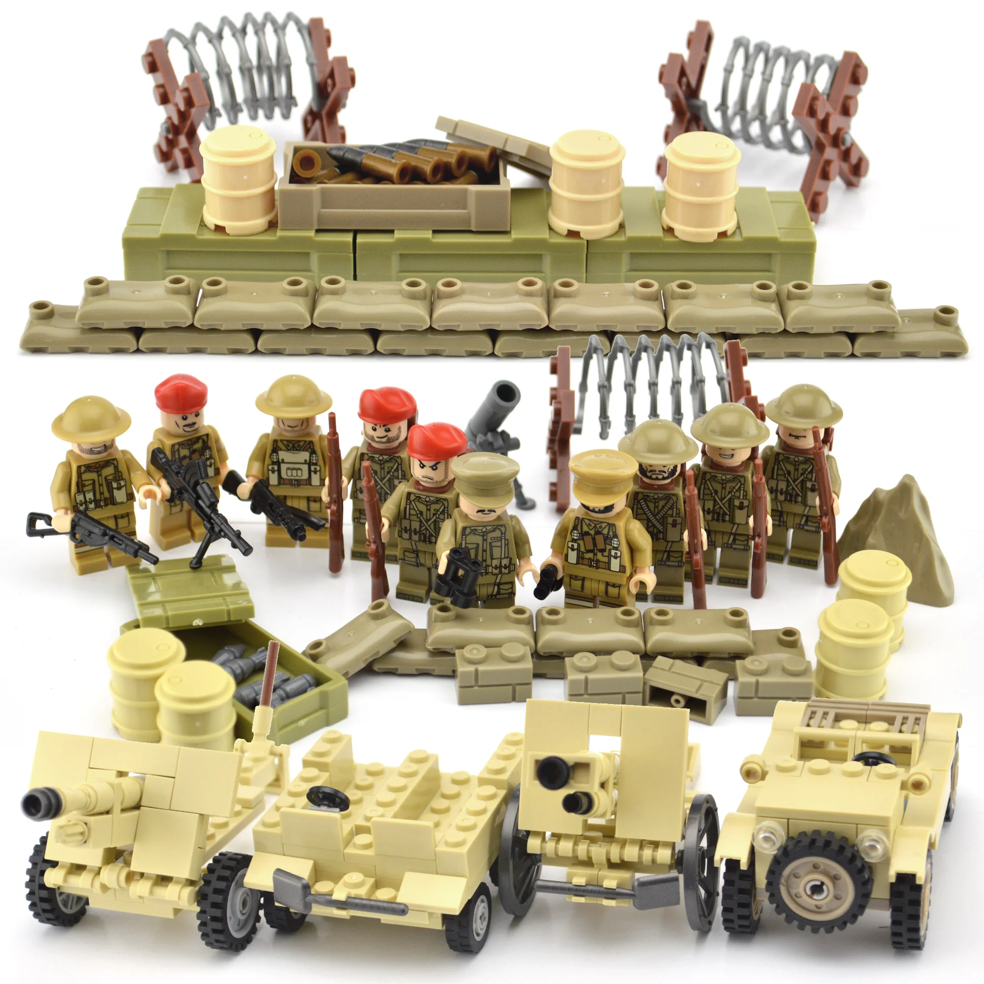Новые блоки ww2, военные армейские, армейские наборы, фигурки, строительные блоки, игрушки для мальчиков, для детей, США, России Великобритании
