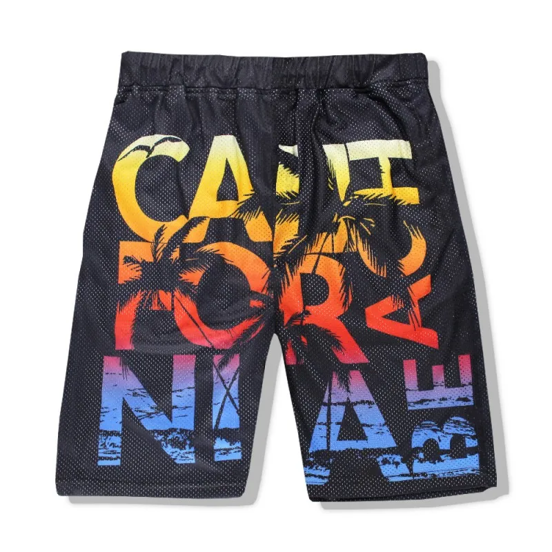 

New Fashion Men Summer Breathable Sleeveless Vest Tops Elastic Shorts 2pcs Set Beach Wear Jogging Tracksuit Letters Printed Sets