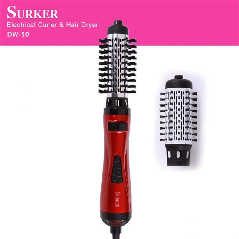 2 в 1 многофункциональная электрическая щетка для сушки волос роликовая расческа