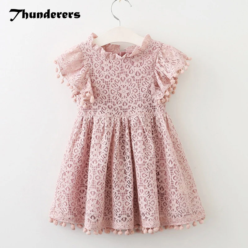 Girls Dress 2018 New Summer Brand Clothes Lace And Ball Design Baby Party For 3-7 Years | Детская одежда и обувь
