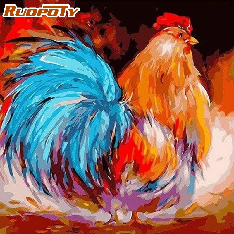 RUOPOTY рамка для самостоятельной раскраски фотографий с животными Раскрашивание