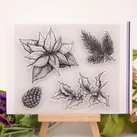1pc pine cones silicone clear seal stamp diy scrapbook embossing photo album decor rubber stamp art handmade reusable stationery