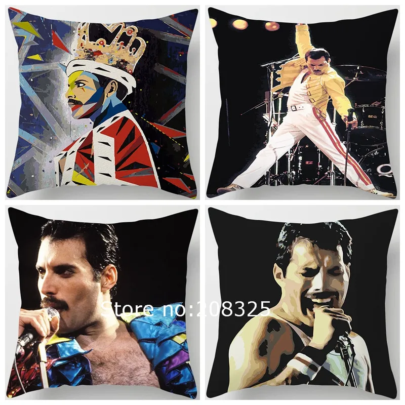 Декоративный чехол для подушки ZENGIA Freddie Mercury 45x45 см 40x40 50x50 |