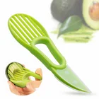 Еда Класс Пластик прибор для резки фруктов авокадо измельчитель резак нож для удаления кожуры разбивает фрукты Ям Совок Кухня инструменты зеленый цвет