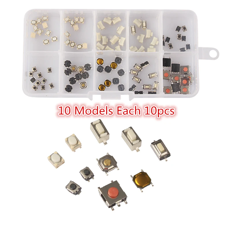 10 моделей Тактильный кнопочный переключатель микропереключатель автомобильный