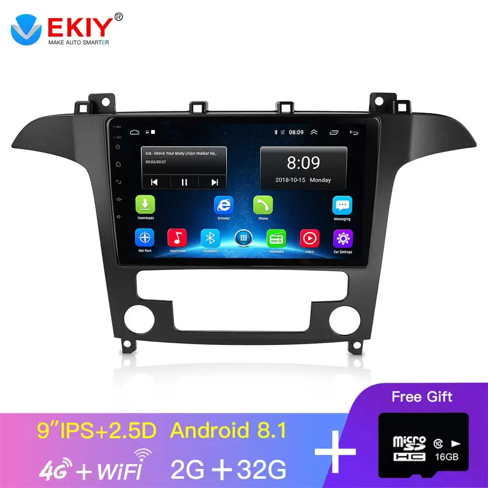 Автомагнитола EKIY для Ford S Max s max 2007 2008 автомобильный мультимедийный плеер с GPS