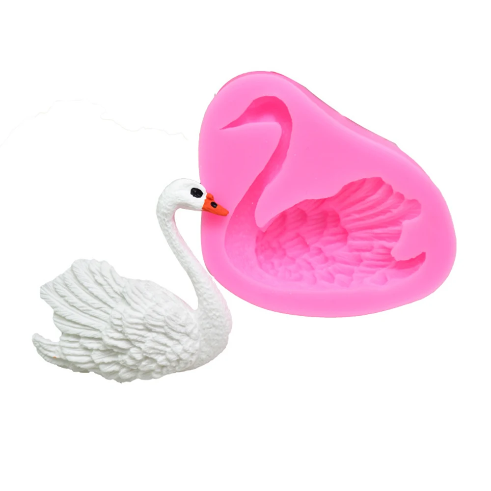 Swan Form Silicone Fondant Soap 3D Cake Mold Cupcake Jelly Candy Chocolate Decoration Baking Tool | Дом и сад