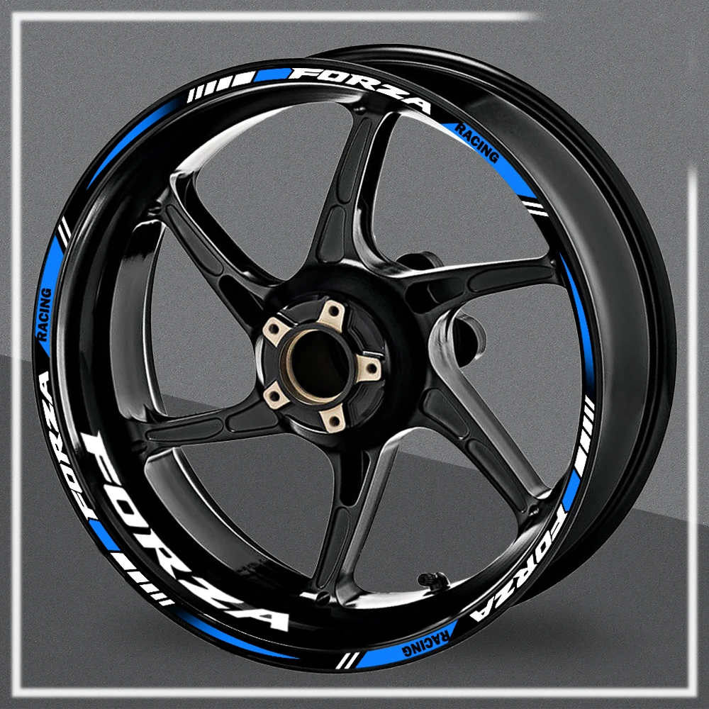 

For Honda FORZA 750 Forza125/250/350 Motorcycle Wheel Stickers Reflective Stripes Rim Decals Scooter Hub Accessories Waterproof