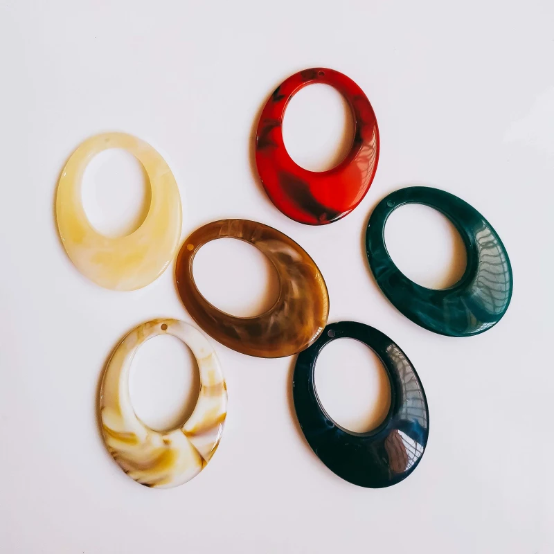 10 шт. акриловые пластиковые овальные серьги-подвески | Украшения и аксессуары