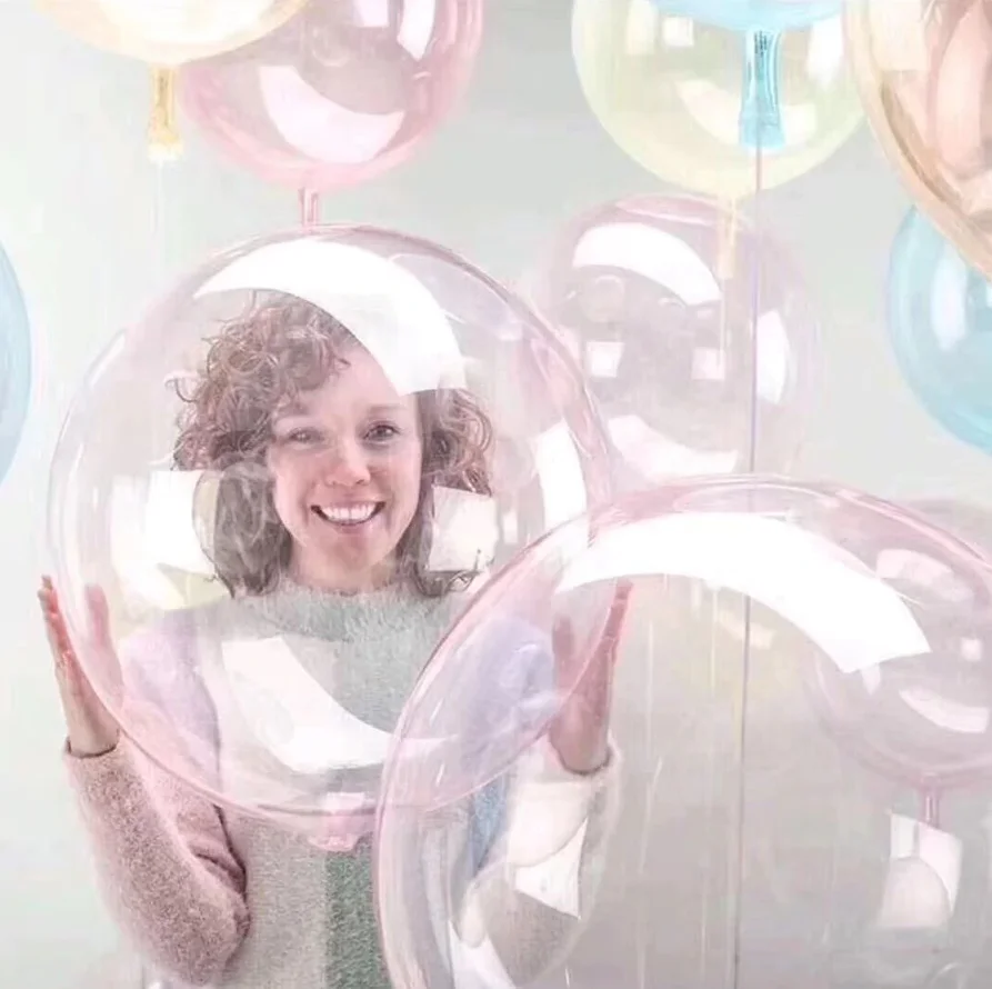 5 шт./лот 18 дюймов цветные хрустальные шары круглые прозрачные Bobo украшение для