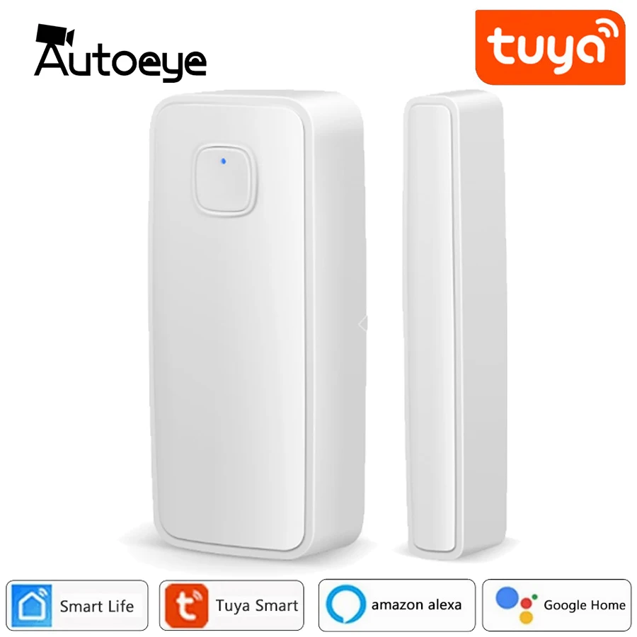 Tuya Smart WiFi датчик для двери Беспроводной окна с открытым закрытым детектор app