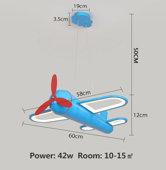 blue L60xW58CM Креативная детская комната Современная Подвесная лампа led подвесные светильники для детской комнаты Кабинет Синий/Желтый Железный акриловый подвесной светильник - Цвет корпуса: blue L60xW58CM