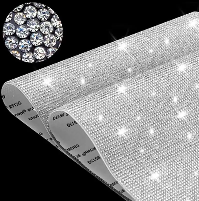 

Rhinestones Diy Decoration Crystal Stickers Self-Adhesive Sheet 9.45 x 15.7 Inch Party Craft DIY Sparkling White