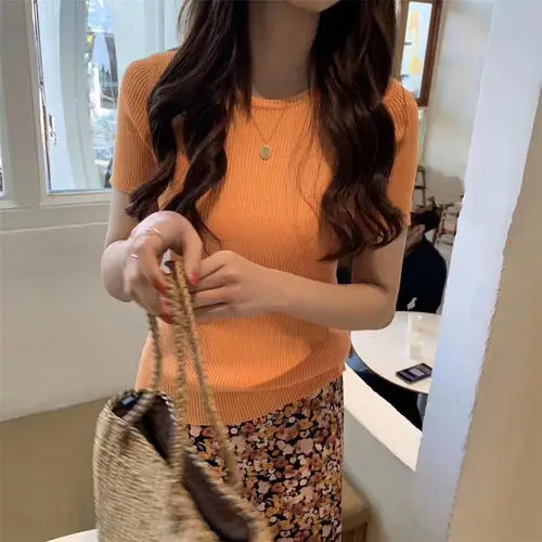 

2020 Tops T Shirt Women Cotton Female Tshirt blue Cotton