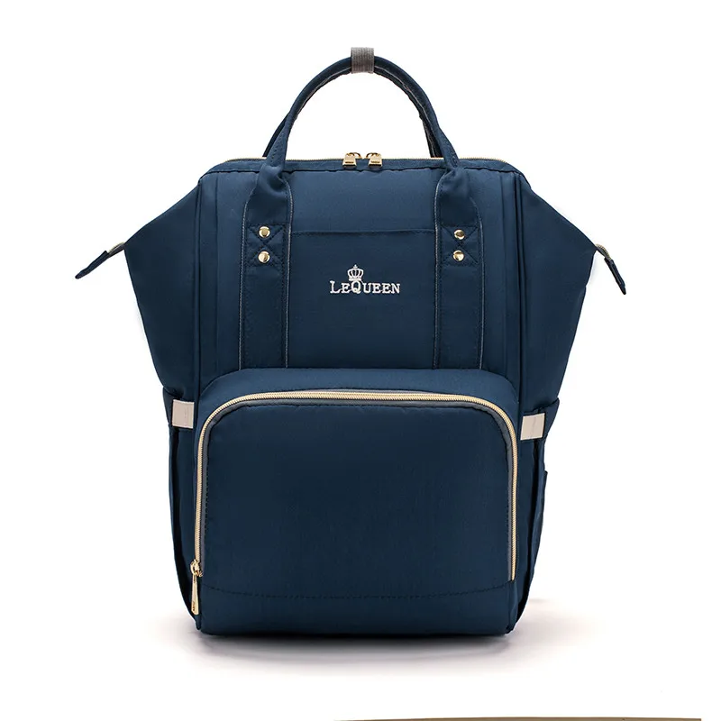 068 Dark Blue LEQUEEN сумка для подгузников, забота о ребенке, папа мама, сумка для кормления, большой рюкзак для путешествий, сумка для коляски, сумка для подгузников - Цвет: 068 Dark Blue