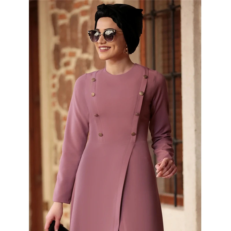 

Muslim Sets Fashion Women Abaya Dress Kaftan Suit Long Sleeve 2Pcs Set Elegant Arab Middle East Vintage Evening Islamic Clohting