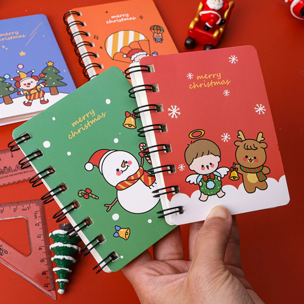 

6 Pcs Christmas Spiral Coil Sketchbook Notebook Painting Diary Student Supplies