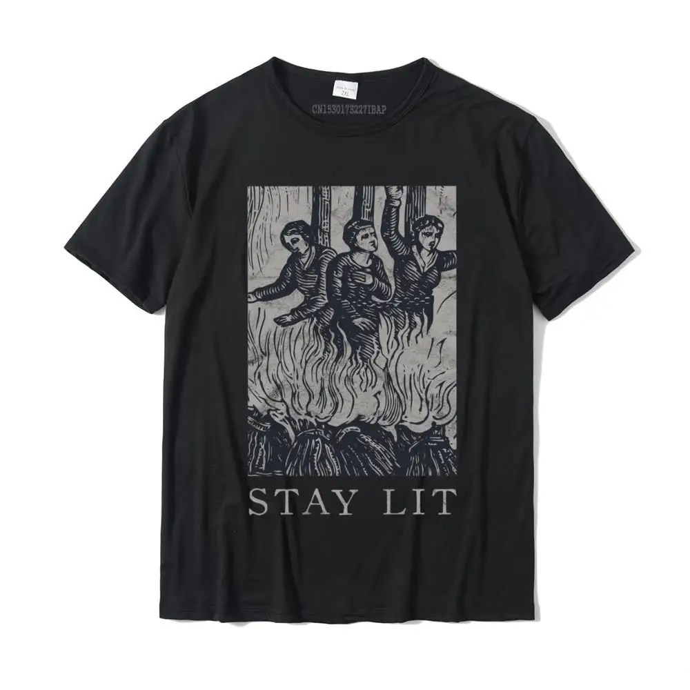 Occult Stay Lit Satan Devil Hell Unholy Antichrist Witch Short Sleeve T-Shirt T Shirt Summer Fashionable Mens Tees Summer Cotton