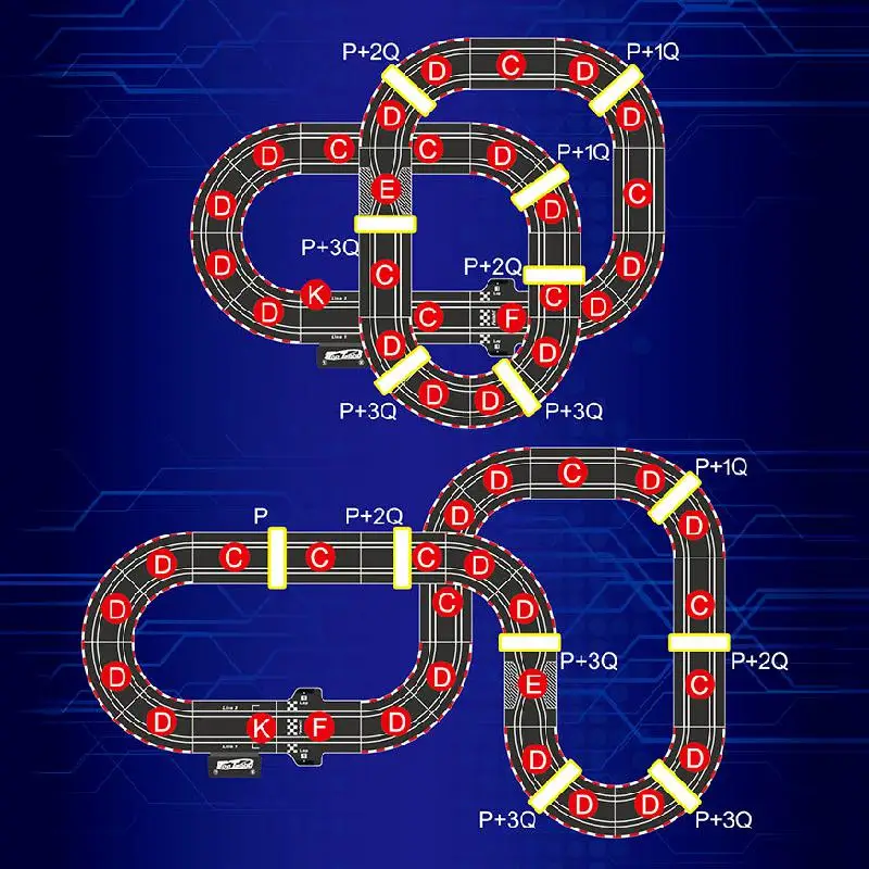 Детский Электрический гоночный трек Autorama железная дорога двойная цепь