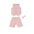 Комплект одежды для мальчиков из 3 предметов: жилет, шорты, галстук-бабочка