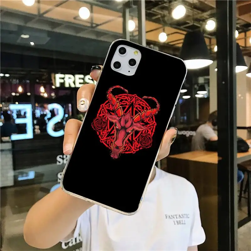 topcashop pentagram 666 demonic phone case for iphone 12 pro max mini 11 pro xs max 8 7 6 6s plus x 5s se 2020 xr cover free global shipping