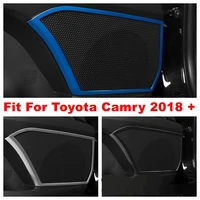side door stereo speaker audio sound loudspeaker horn frame cover trim fit for toyota camry xv70 2018 2022 stainless steel