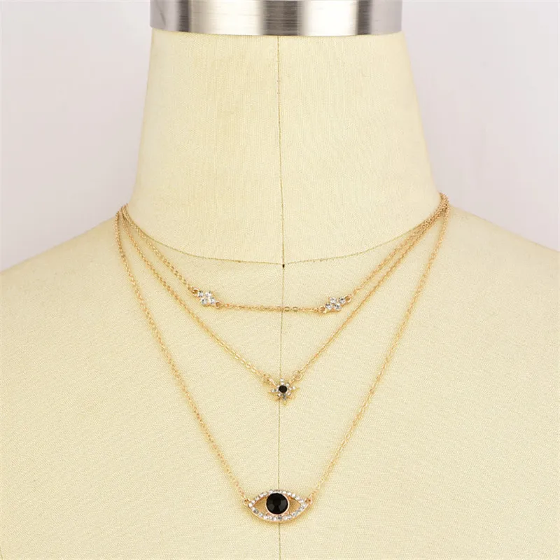 

Fashion Trendy Temperament Personality Eye Pendant Necklace