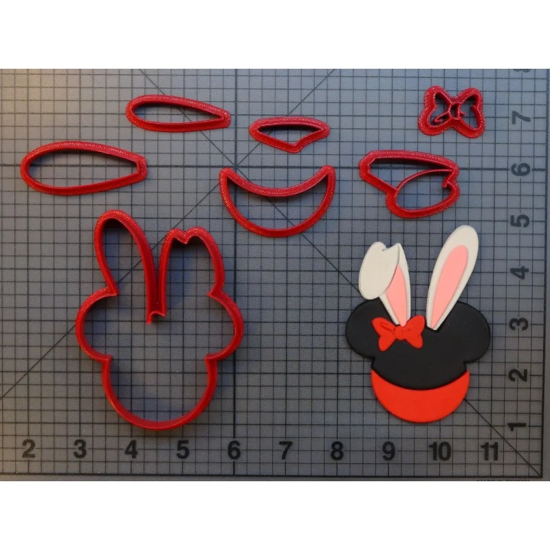 Chartoon мышь Пасхальный кролик ухо яйцо 3D печать PLA пластик помадка gumpaste формочки